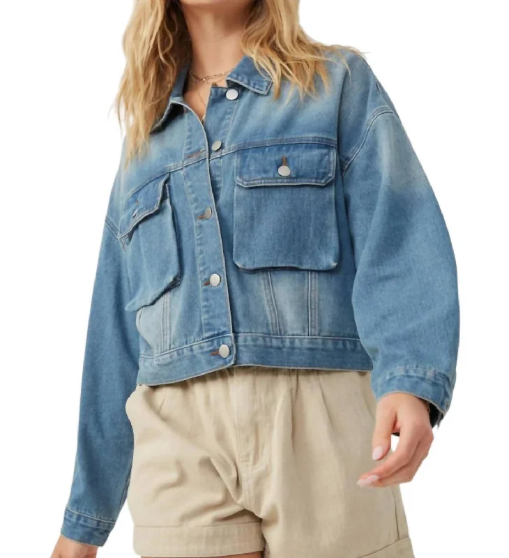 Women's Attire Denim Jacket In Blue