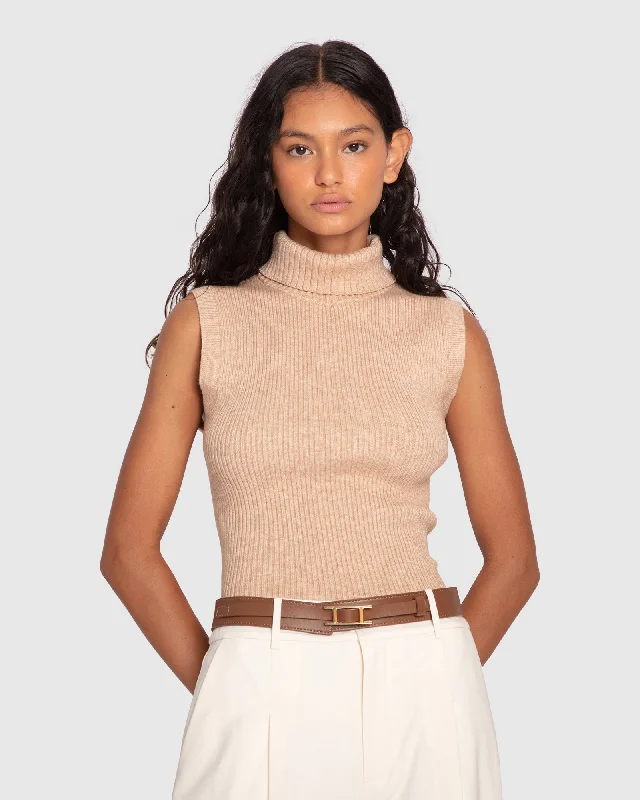 Cool Prices Equation Sleeveless Turtle Neck Knit