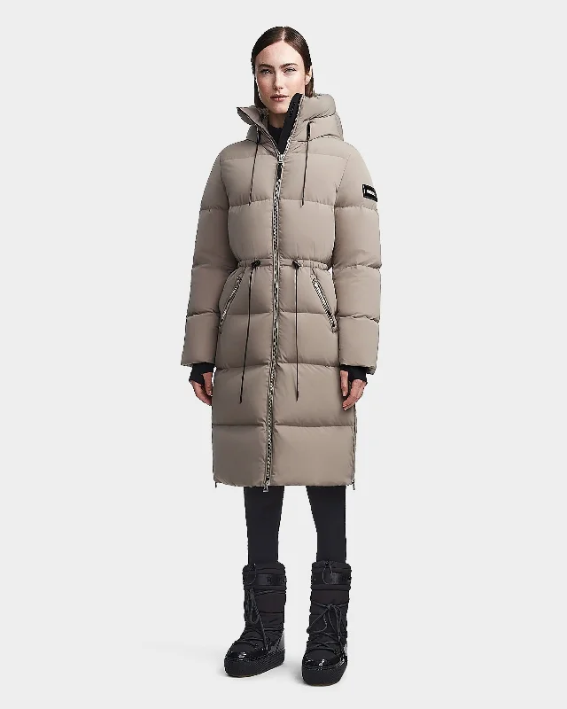 Women's Transitional Outfit TATYANA L WOMEN'S LONG MATTE DOWN PUFFER WITH  HOOD