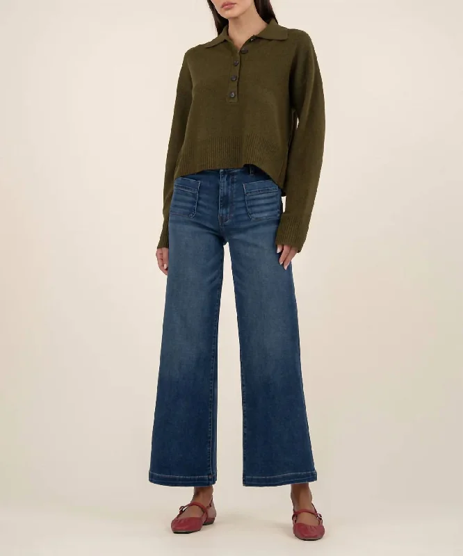 Wardrobe Update Lilia Sweater In Olive