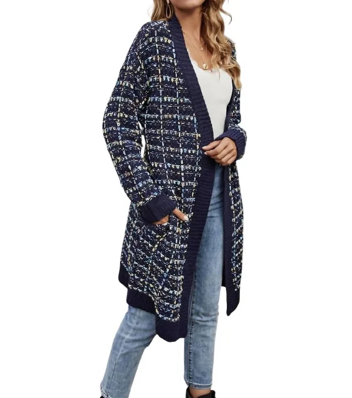 Style Streetwear Rainbow Cardigan In Blue