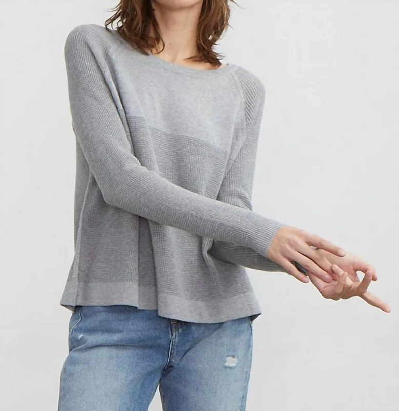 Stylish Savings Flared Thermal Crew In Grey