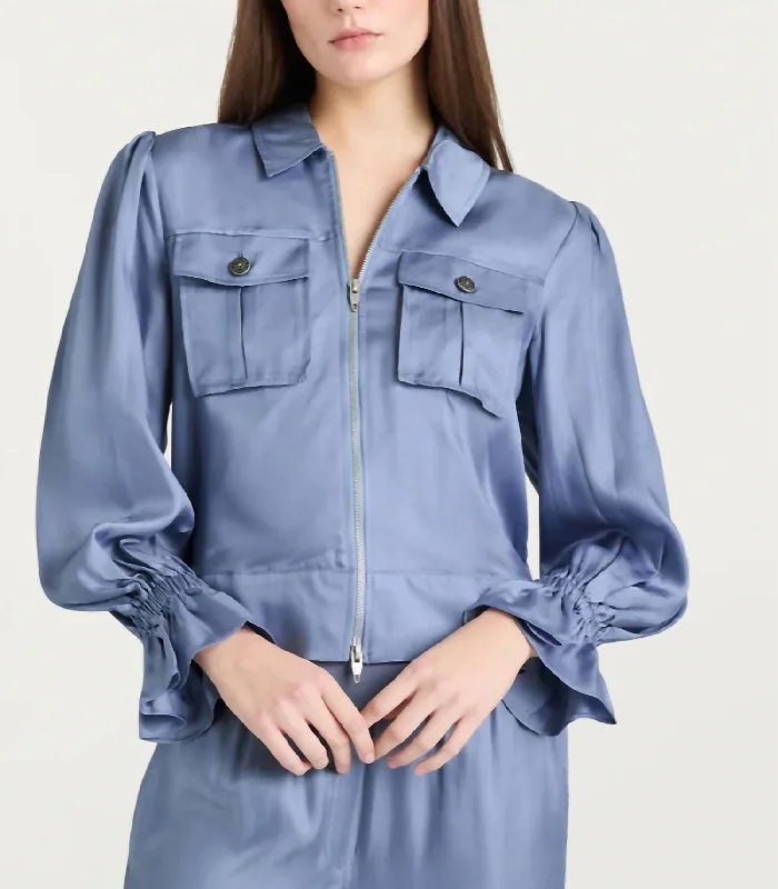 Women's Plus-Size Attire Long Sleeve Holly Jacket In Indigo