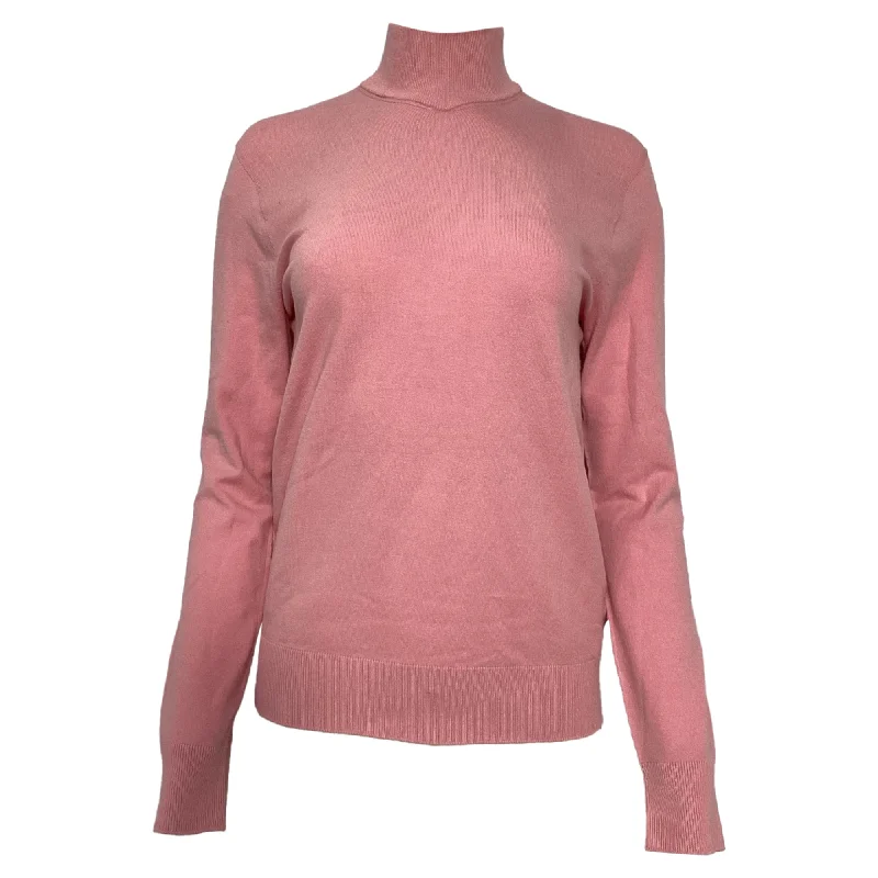 Dreamy Aesthetic The Frankie Shop Turtleneck Sweater in Pink Cotton
