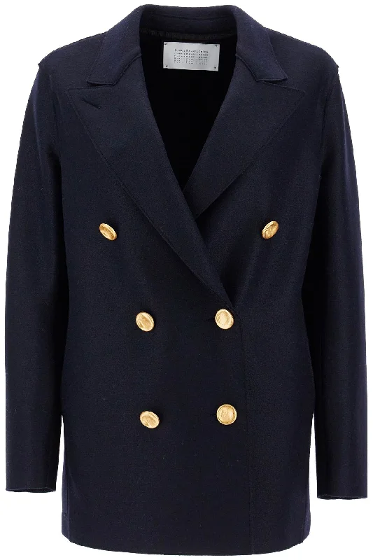 Online Clothing Stores Harris Wharf London Women's Double-Breasted Wool Pressed Caban