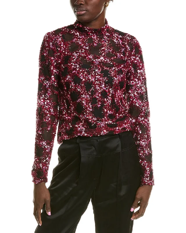 Fashion Forward BCBGMAXAZRIA Sequin Turtleneck Pullover