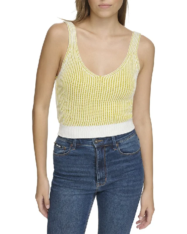 Shop Sales DKNY Rib Crop Sweater