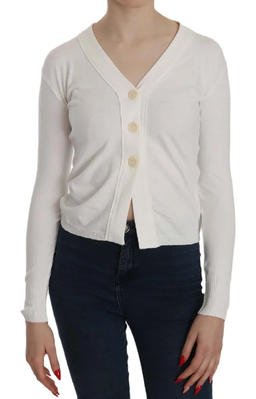 Weekend Exclusive BYBLOS  V-neck Long Sleeve Cropped Cardigan Tops Women's Sweater