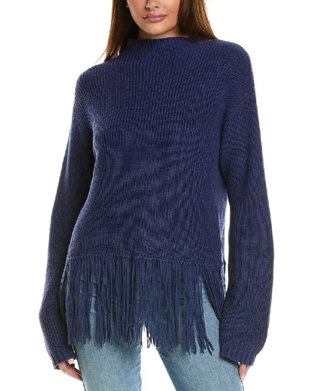 Trendy Threads Hannah Rose Hadley Mock Neck Cashmere-Blend Sweater