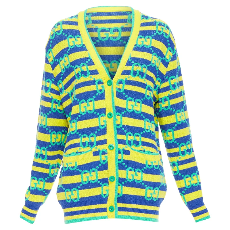 Effortless Style Gucci gg monogram stripe cardigan