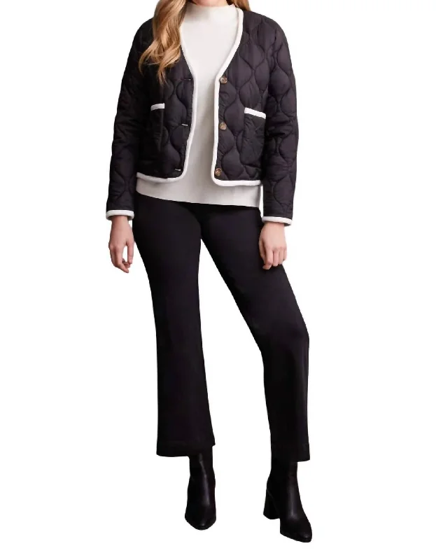 Women's Apparel Quilted Puffer Jacket In Black