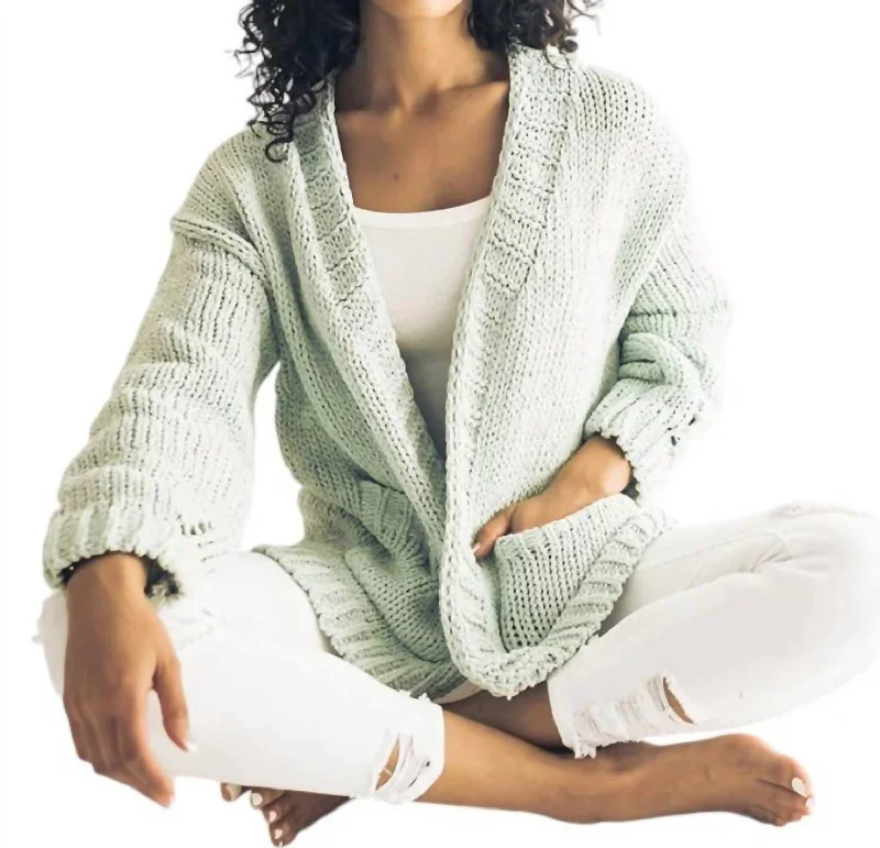 Exclusive Sale Open Front Cardigan In Sage