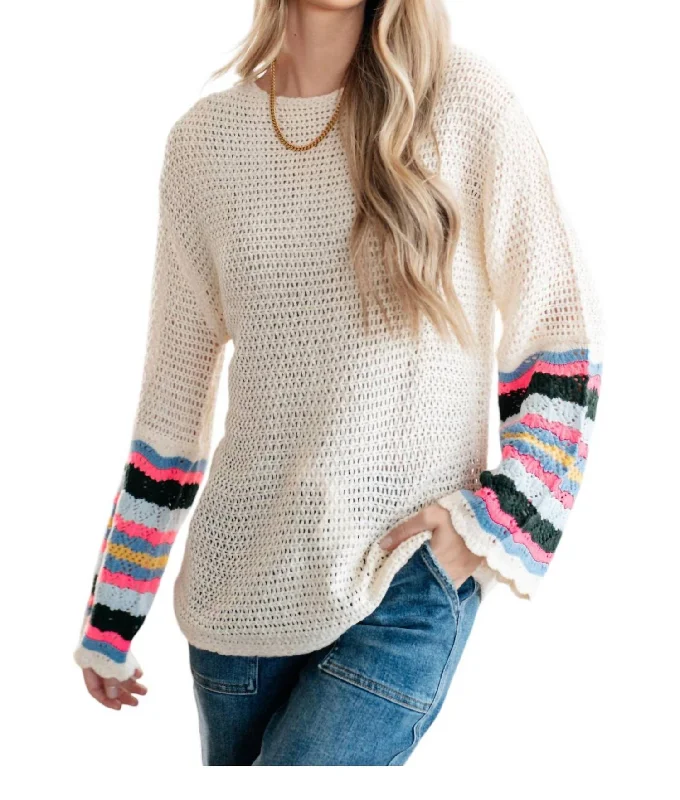 Casual Yet Stylish Separates End Of The Story Sweater In Beige