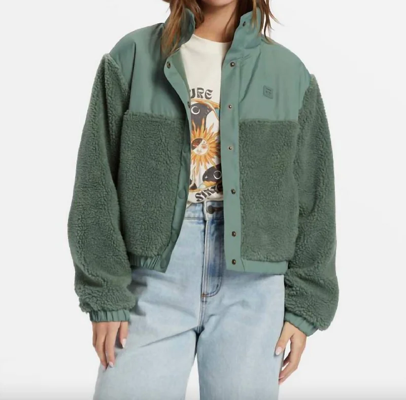 Women's Comfy Loungewear Outfit Lost Trails Jacket In Treehugger