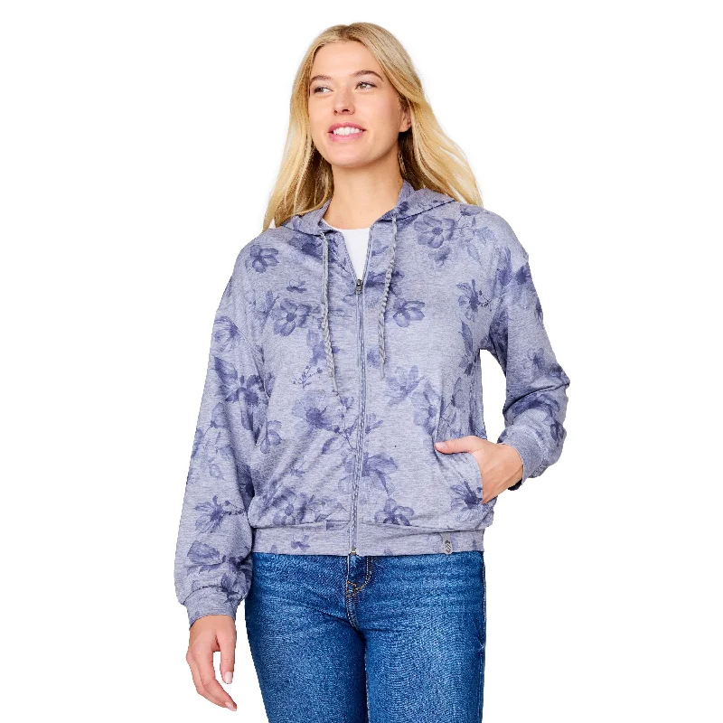 Rustic Countryside Charm Look Free Country Women's Cloud Knit Zip Hoodie