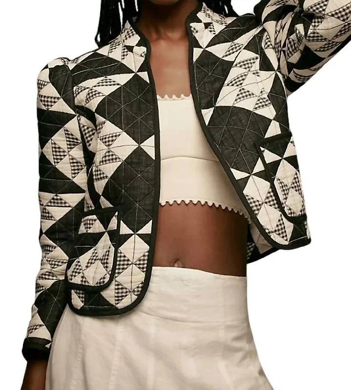 Elegant Women's Attire Wessex Jacket In Quilted Gingham