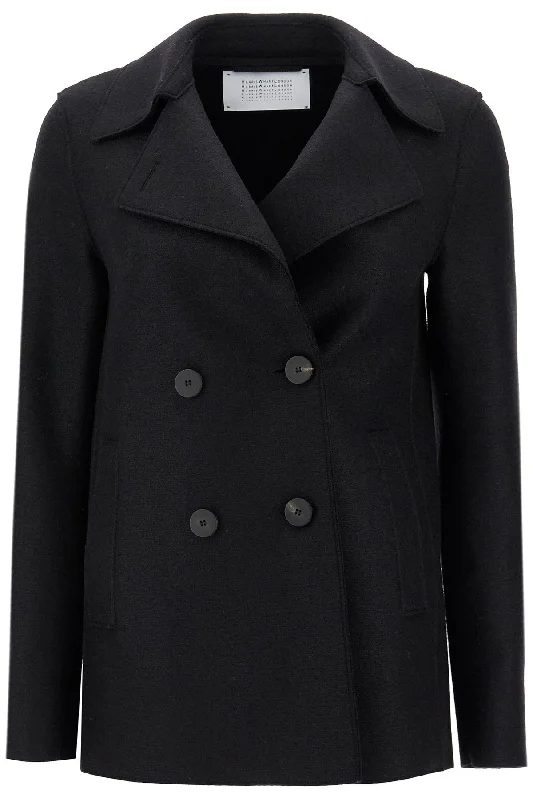 Trendy Online Boutiques Harris Wharf London Women's Double-Breasted Wool Pressed Caban