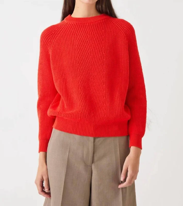Durable Fashion Picks Chelsea Sweater In Vermillion
