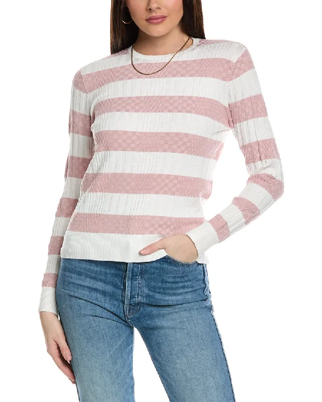 Feminine Flow YAL New York Jacquard Sweater