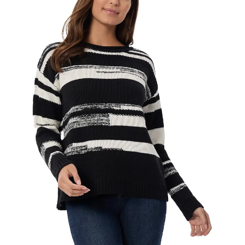 Ride The Style Wave Womens Colorblock Knit Crewneck Sweater