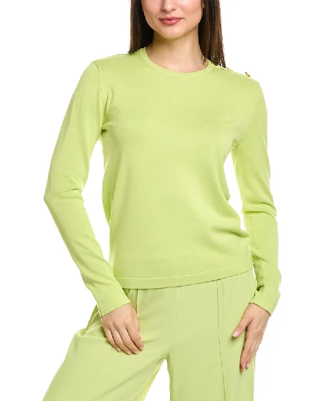 The Latest Fashion Trends St. John Solid Jersey Knit Sweater