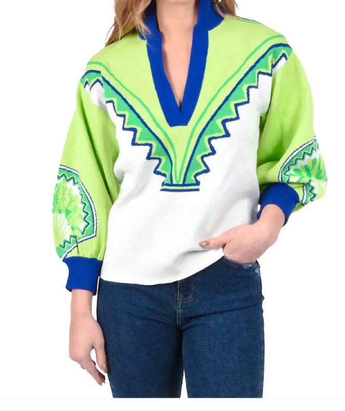 Best Sellers Lolli Sweater In Deco Palm