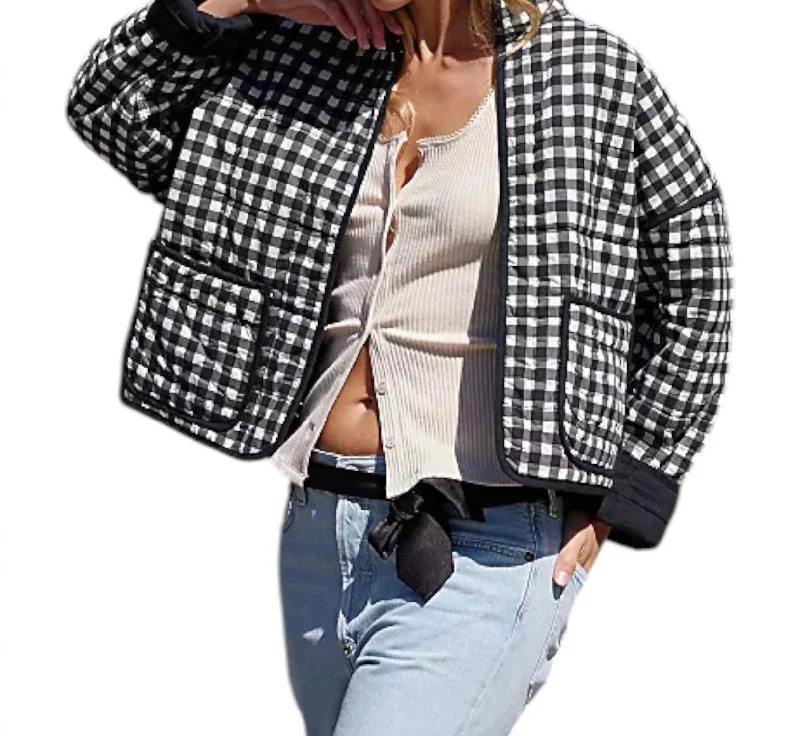 Women's Active Outfit For Fitness Chloe Jacket In Blk/wht