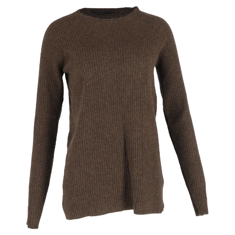 Valentine's Special Haider Ackermann Crewneck Sweater in Brown Wool