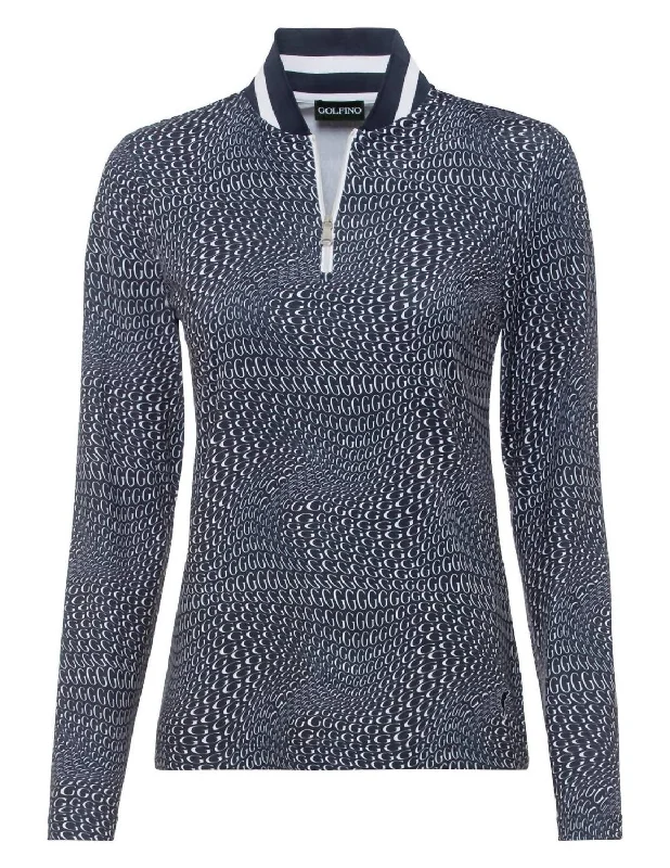 Athleisure Wear Promotion Performance Art Troyer Sweater In Blue
