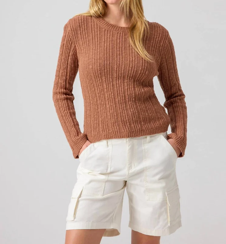 Exquisite Craftsmanship Monday Blooms Sweater In Mocha Mousse