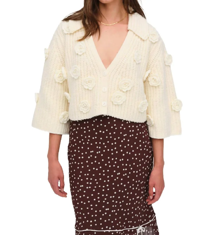 Seasonal Picks Ivy Cardigan In Cream