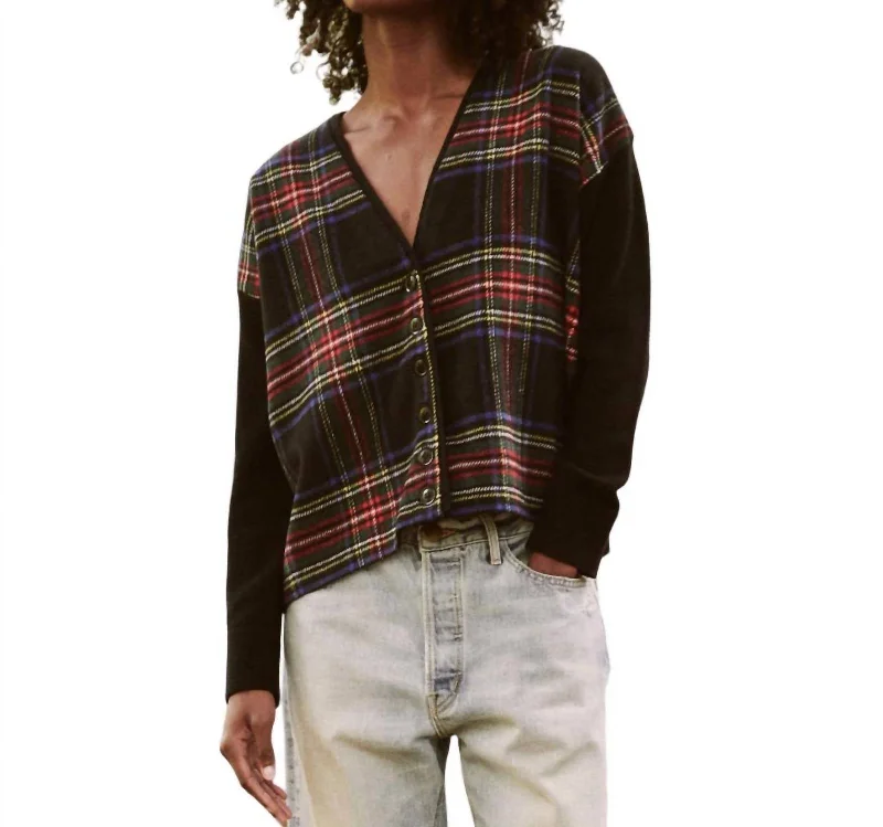 Unbeatable Prices Fire Side Cardigan In Hearth Plaid