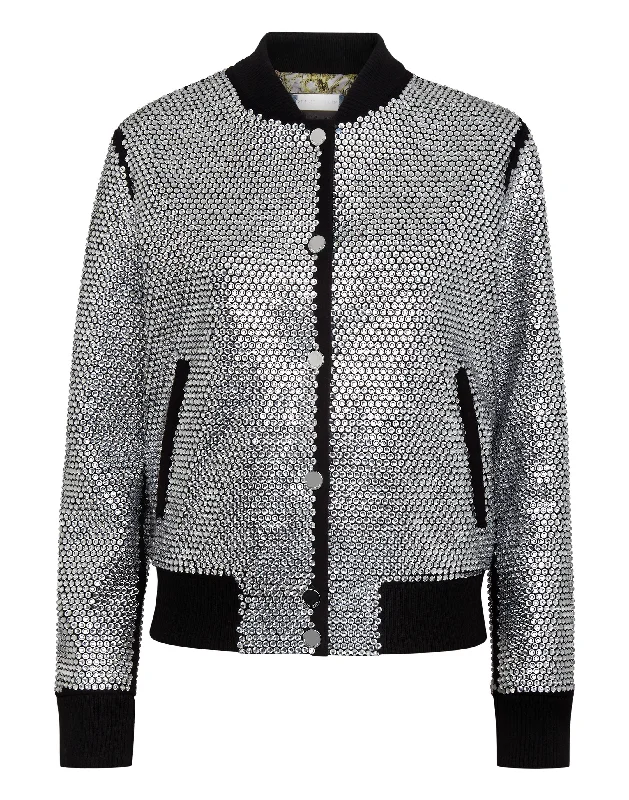 Affordable Women's Fashion Bomber with Crystals