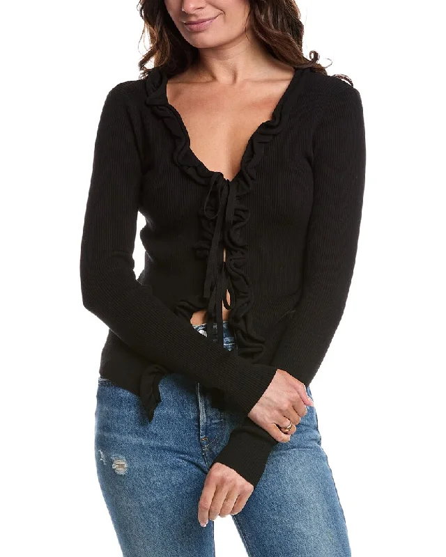 Season Sale Harper Rib Ruffle Cardigan