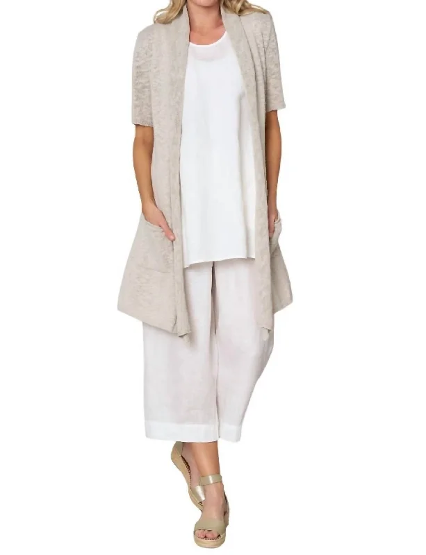 Contemporary Elegance No Regrets Cardigan In Flax
