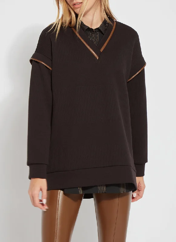 Elegant Style Quilted Convertible Sweatshirt