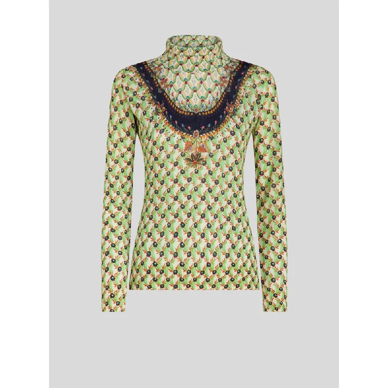 Latest Trends HIGH NECK FLORAL FLORALIA JUMPER