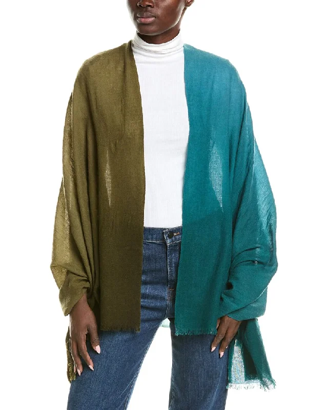 Special Offer Vince Oversize Dip-Dye Lightweight Wool & Cashmere-Blend Wrap