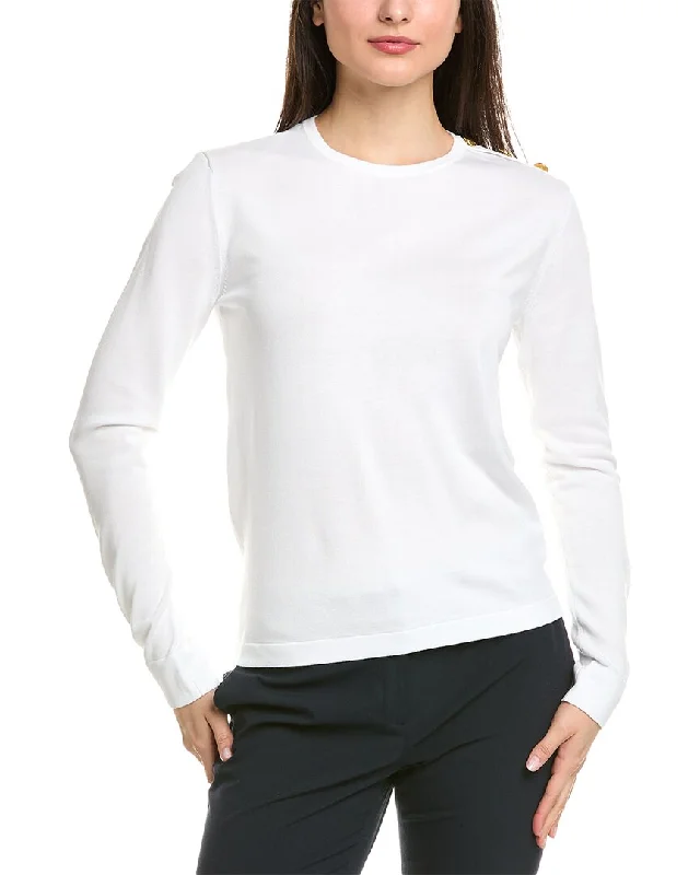 Quality Driven Apparel St. John Solid Jersey Knit Sweater