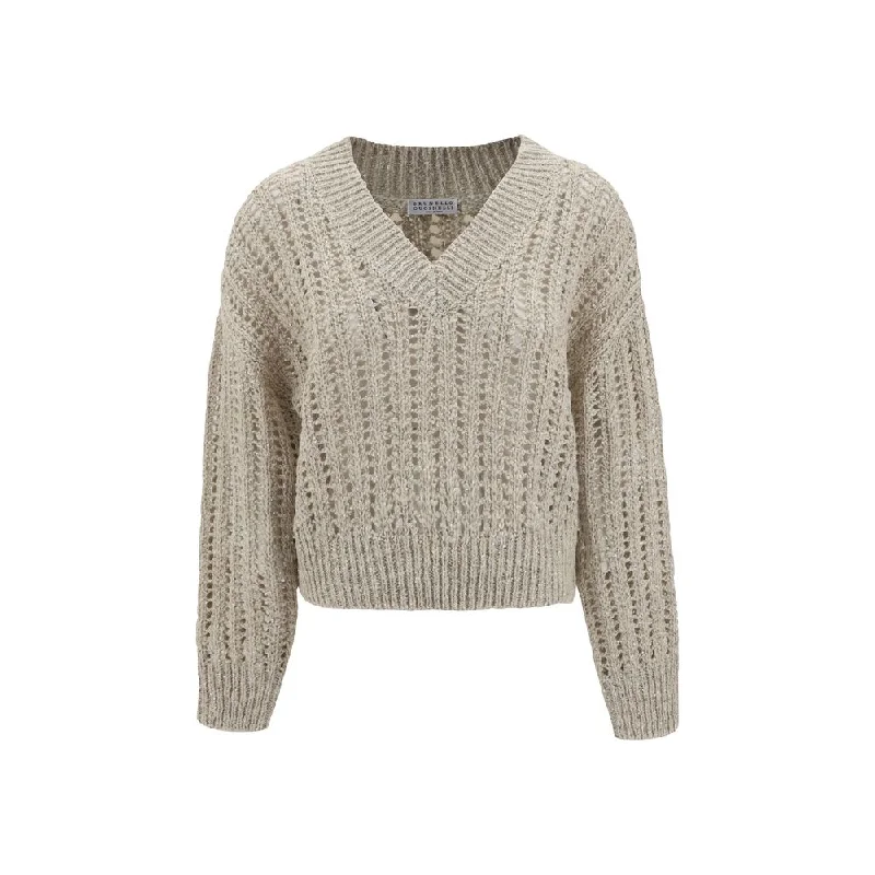 Limited - Edition Drops Brunello Cucinelli Mesh knit Women's Sweater
