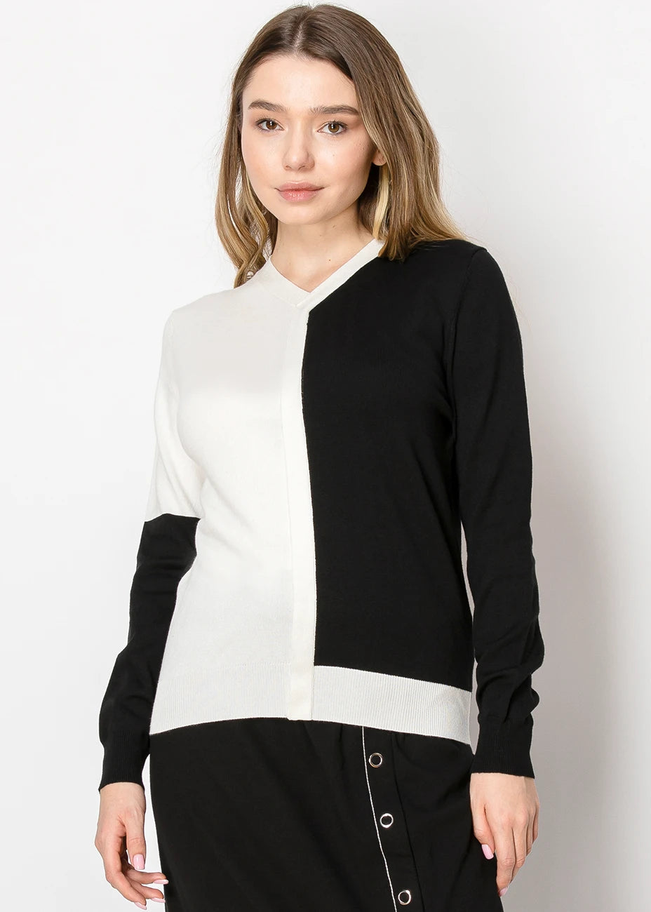 Hot Trends Bold Contrast Knit Sweater