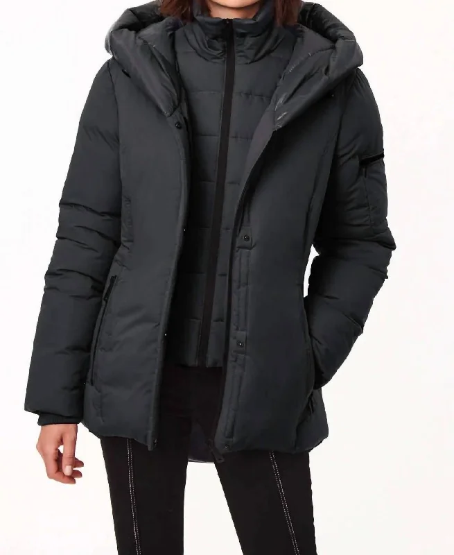 Women Wear Boutique Midtown Winter Puffer Jacket In Black