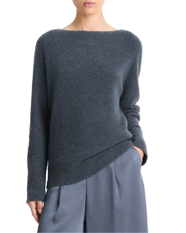 Crazy Price Slashing Vince Boucle Raglan Boatneck Wool & Cashmere-Blend Sweater