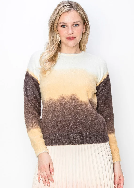 Ride The Style Wave Soft Brown Ombre Sweater