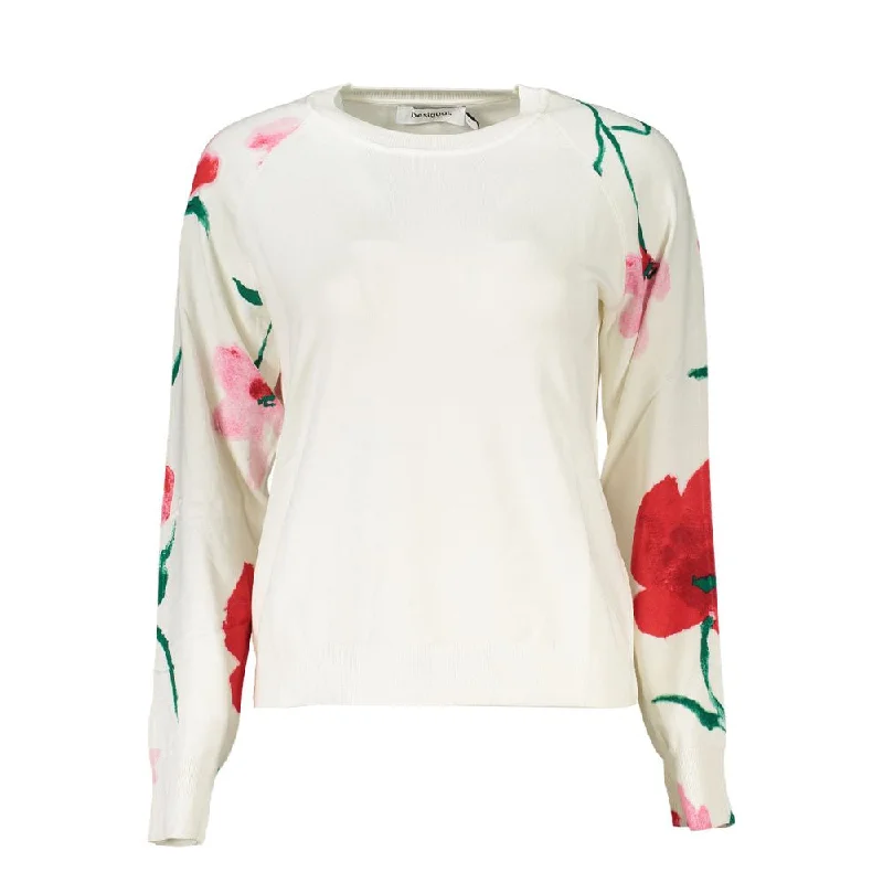 Seasonal Trends Desigual Elegant Crew Neck Sweater with Contrast Women's Details