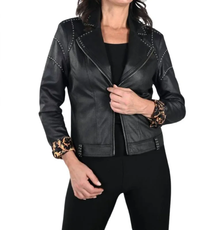 Women's Clothing for Every Occasion Faux Suede Jacket In Black