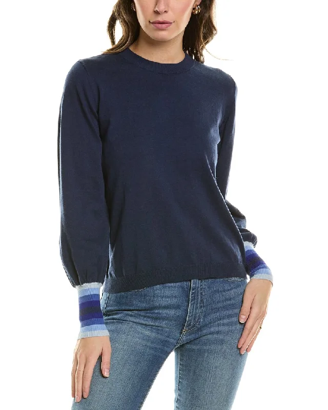 Trendy Street Style Attire WISPR Gradient Bijou Silk-Blend Sweater