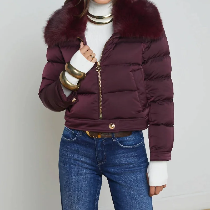 Women's Clothing For Everyday Wear Bretton Puffer Jacket In Wine