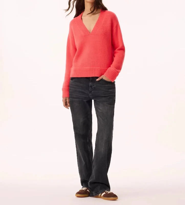 Women's Fashion Hotspots Lara Sweater In Coral Neon