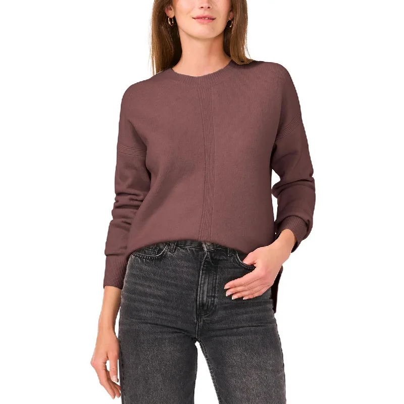 Mid Season Sale Womens Solid Acrylic Crewneck Sweater